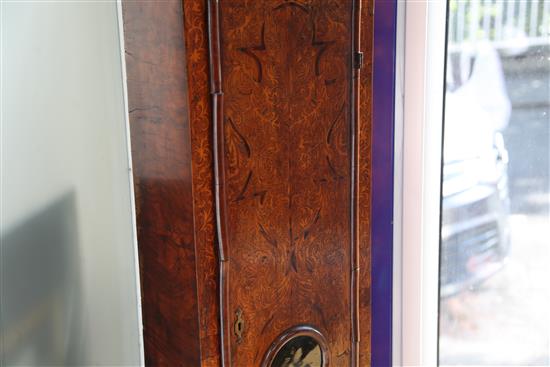 Thomas Ingram of London. An early 18th century walnut and seaweed marquetry eight day longcase clock, H.7ft 2in.